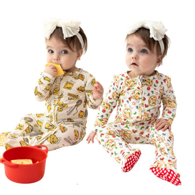 Pasta and Pizza Footie Pajama Bundle